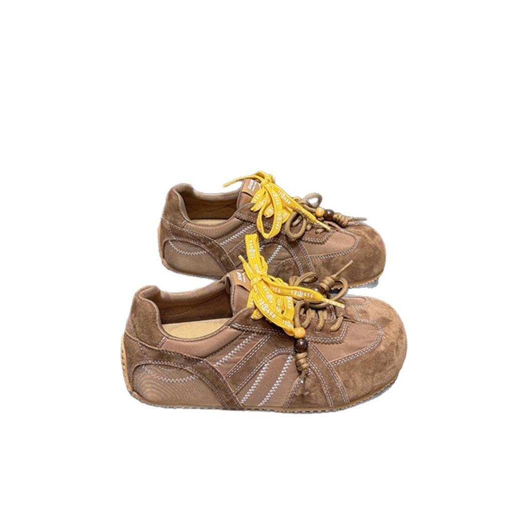 Retro Schnürschuhe mit Perlenbesatz, deutsche Trainingsschuhe für Damen, 2025 neu, bequem und vielseitig, Sport- und Freizeitschuhe, Forrest Gump Schuhe