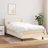 3129910 vidaXL Divan Bed with Mattress Cream 80x200 Cm Fabric