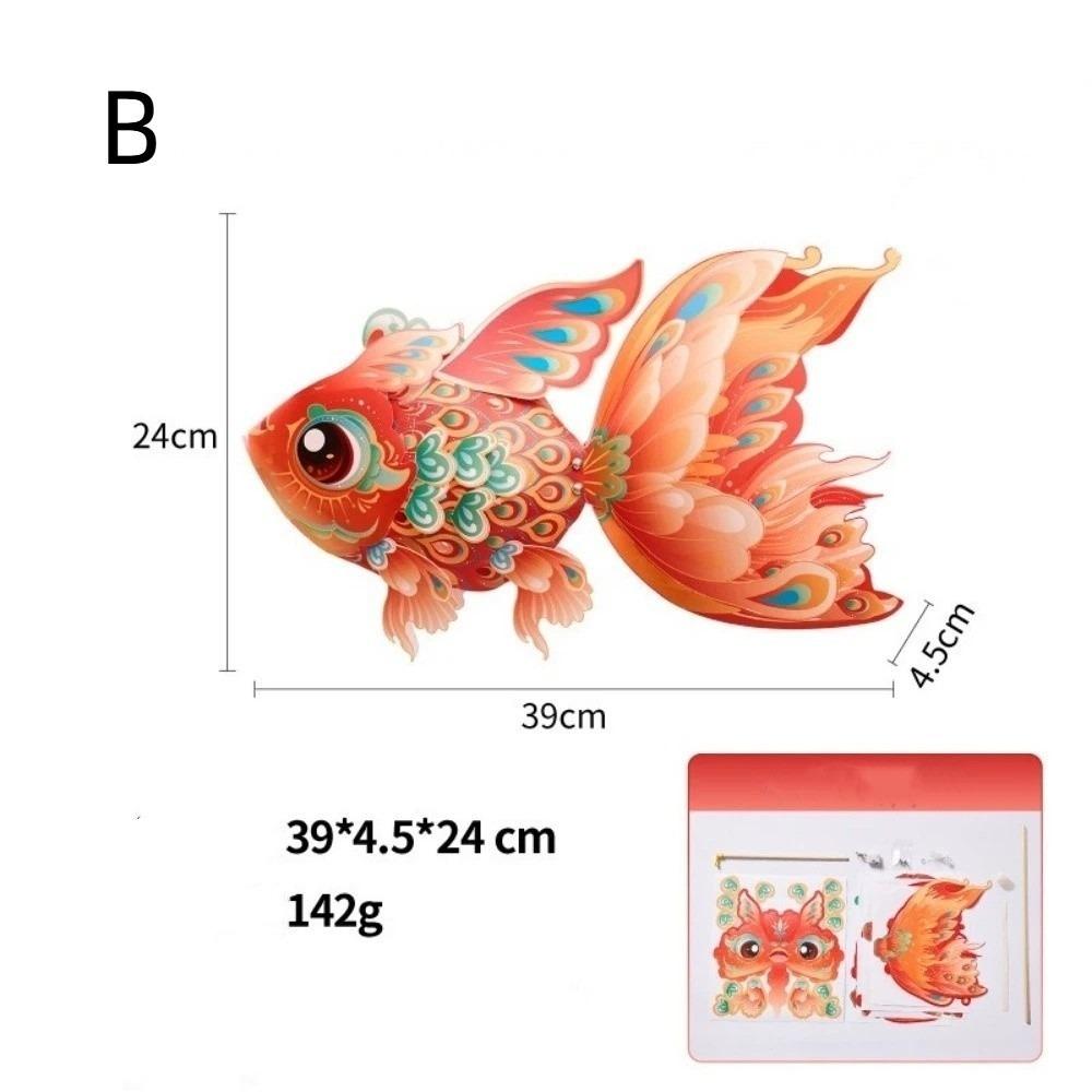 

Gift DIY Material Package Koi Lantern Waterproof Plastic Goldfish Lantern Festival Lanterns Festival Atmosphere 4inch