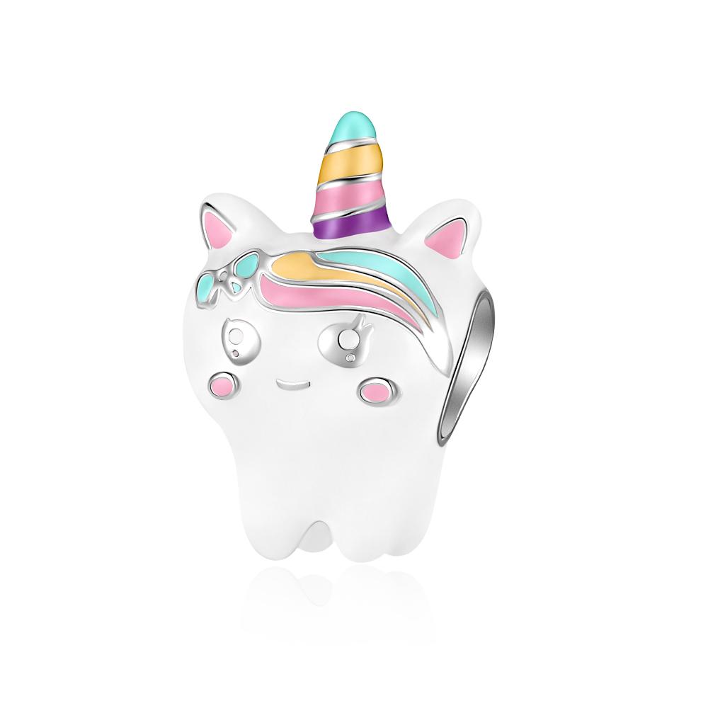 New-Sellingcopper Unicorn Rainbow Horse Charm Fit Original Bracelet Accessories Women Jewelry Gift