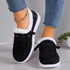 Fashion New Womens Winter Ankle Boots Slip on Suede Snow Boots Plush Natural Fur Warm Cotton Shoes Outdoor Casual Ladies Flat Shoes
