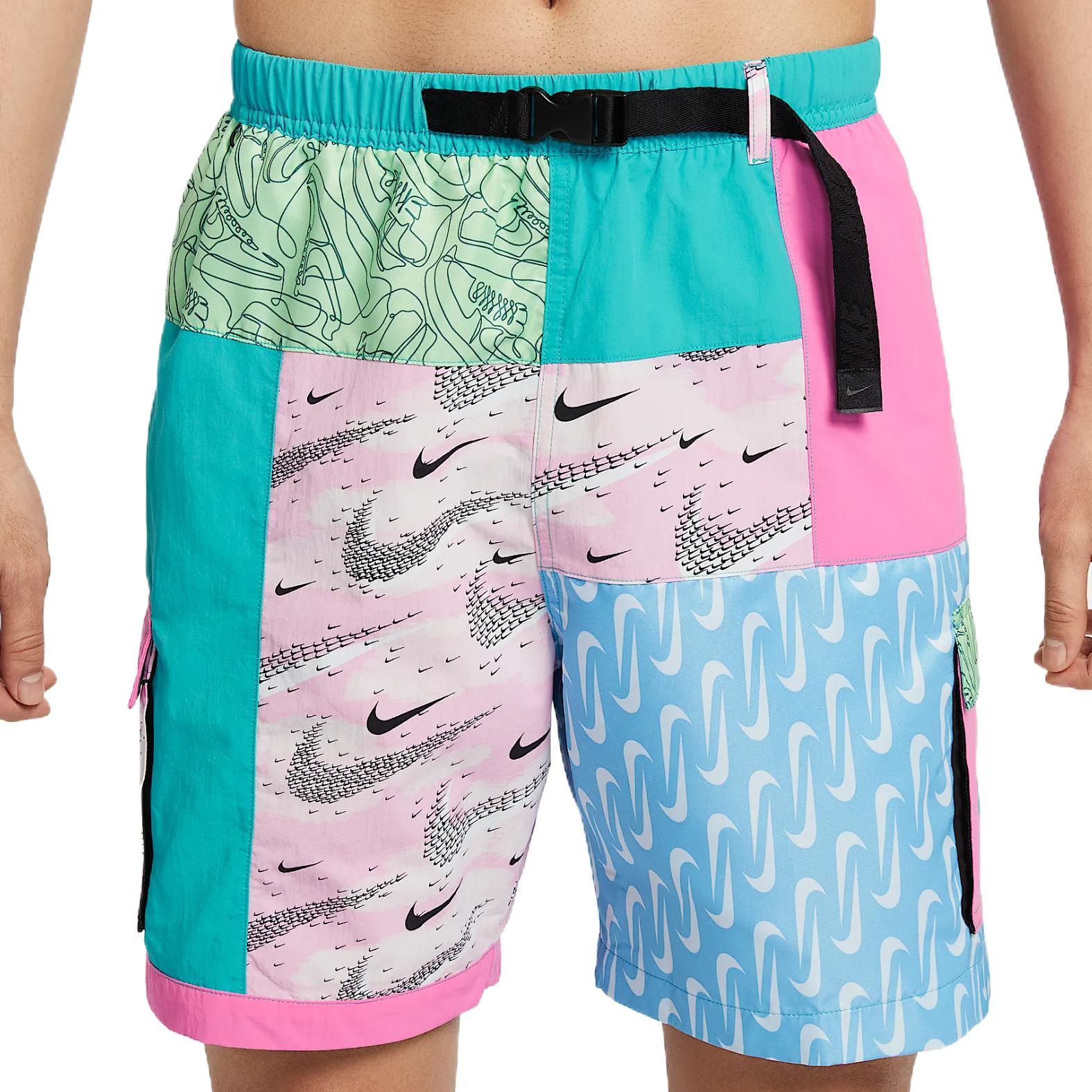 

Nike Swim Voyage Comfortable Fashion Versatile Casual Shorts Men Shorts Cactus-Green Playful-Pink Water-Blue FZ7373-343 L