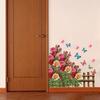 Floral Butterfly Wall Stickers Home Decor for Bedroom Living Room Entrance Door Decoration