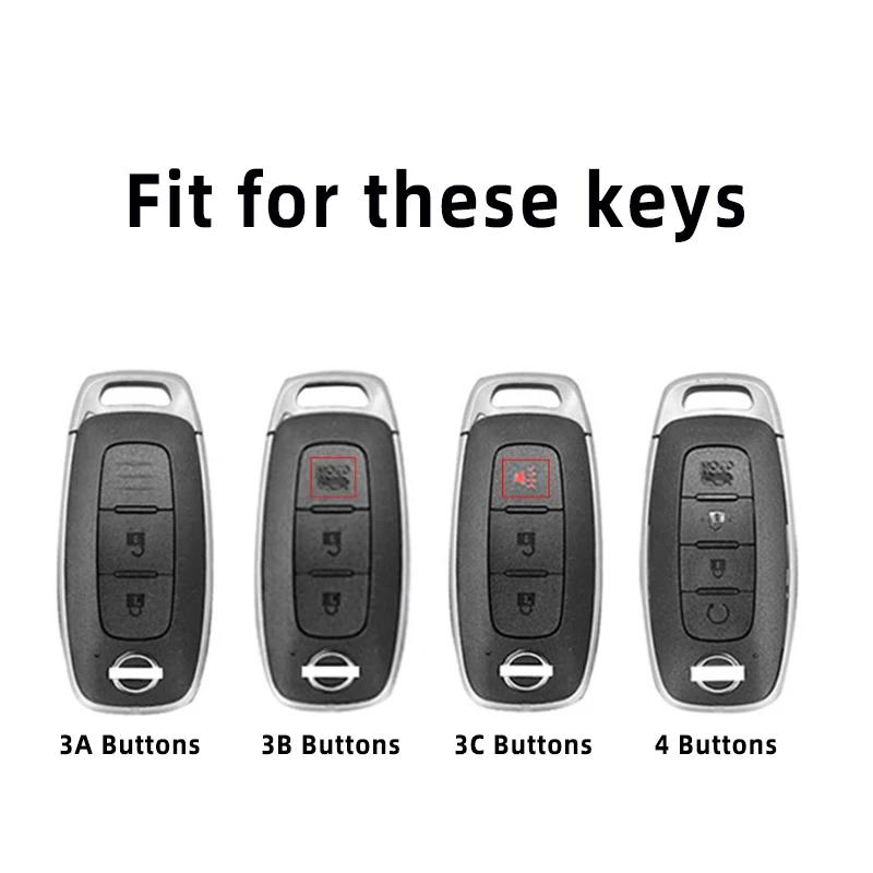 3 4 Buttons Car Key Case Cover Shell For Nissan X-trail T33 Qashqai J12 Teana Altima Ariya 2022 2023 Hovder Keychain Accessories