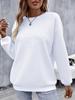 Damen 2026 Herbst/Winter Plus Samt Locker Rundhals Langarm Einfarbig Hoodie