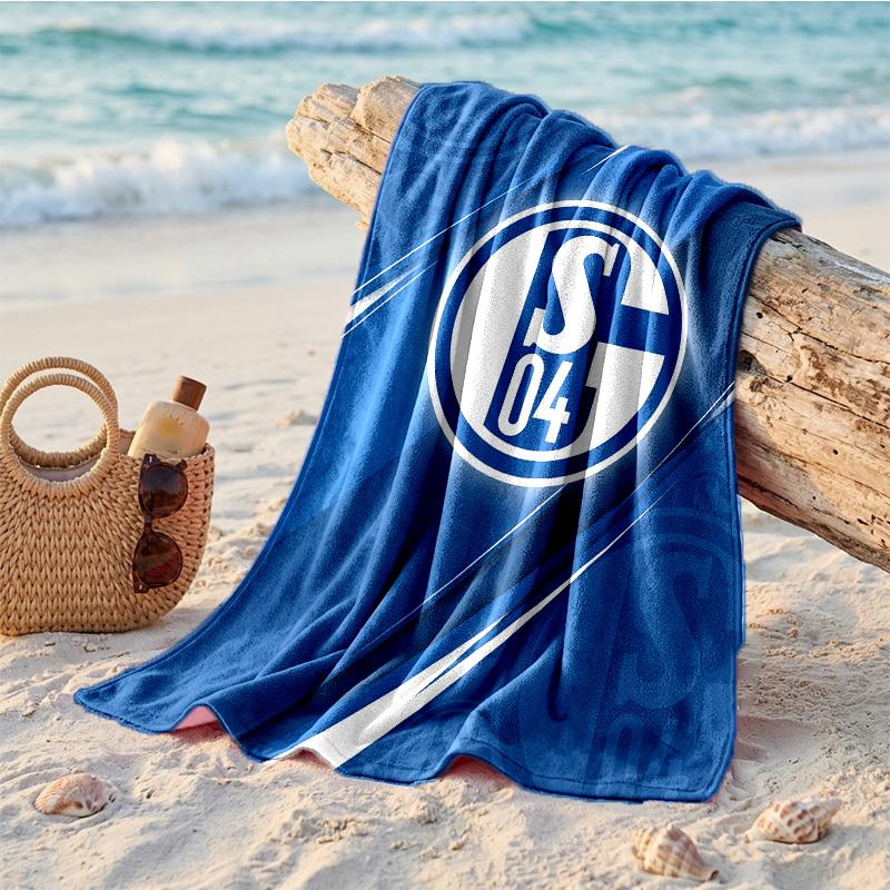 Asciugamano da Spiaggia Morbido Asciugatura Rapida Tema Schalke 04?Asciugamano Asciutto Per Vacanze Estive Al Mare Nuoto