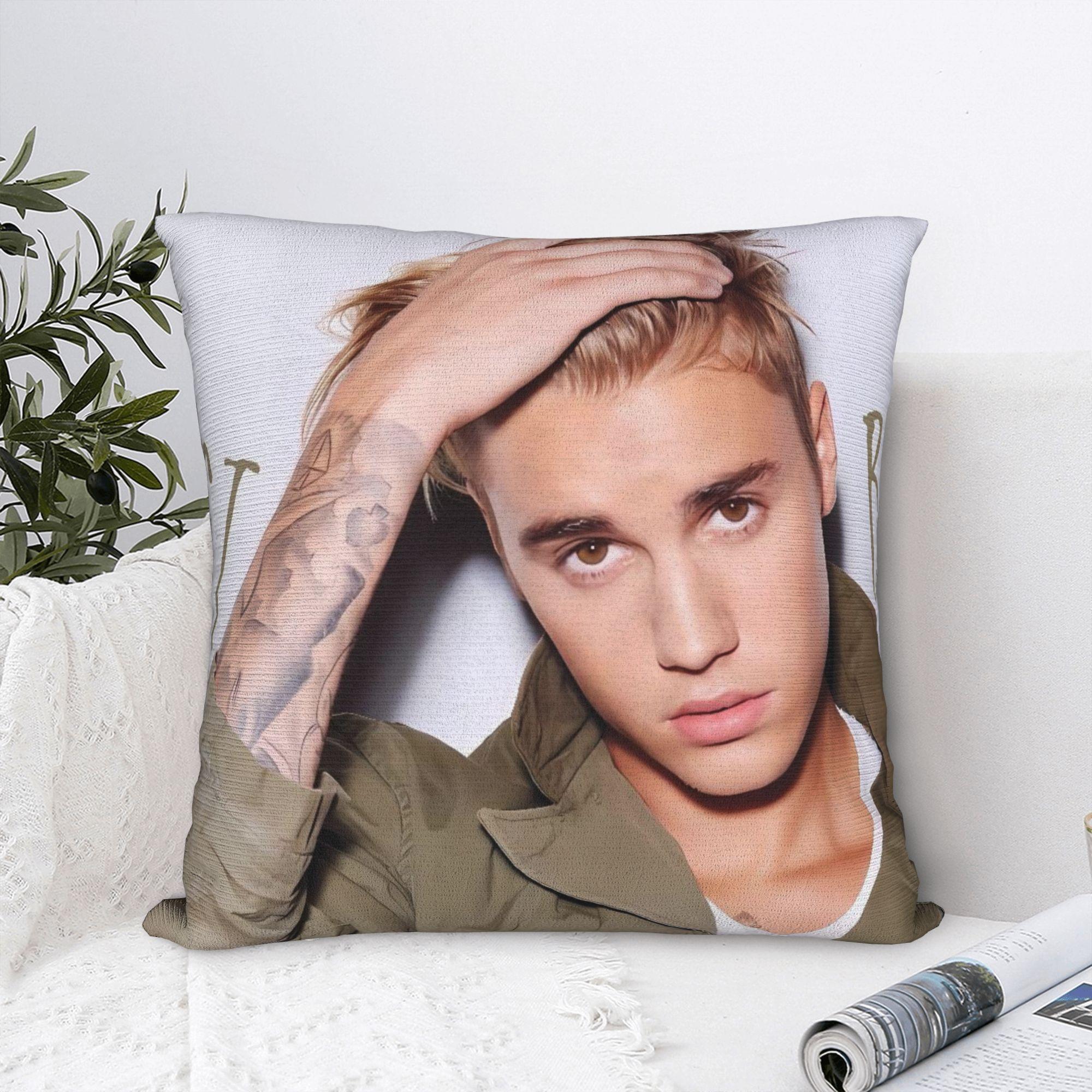 Fine Glasses Unisex Jb Biebers Pillow Cover Cute Funny Pillow Case For Sofa Bedroom Home Decor Soft Pillowcases Gift