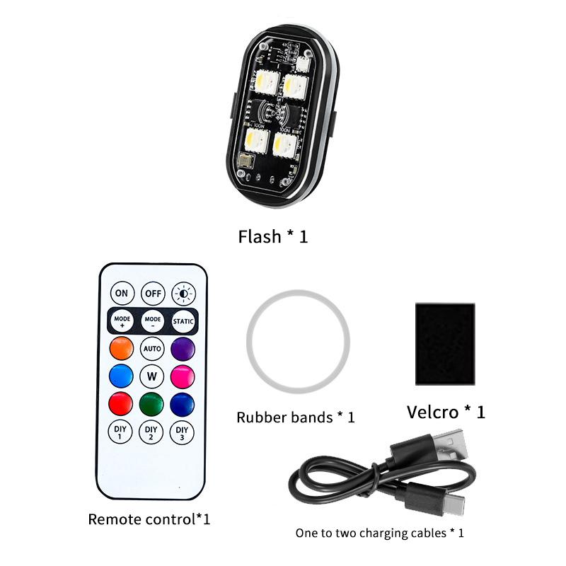 LED Strobe Lights for Cars Bright Anti Collision Warning Lamp Easy Install Vehicle Decor for Safer Nighttime Driving 1Pc