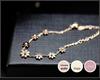 Korean-Style Daisy Flower Titanium Steel Anklet for Women