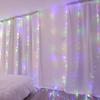 New Christmas LED Curtain Light New Year 8 Mode Home Ornament Lamp LED Fairy String Remote Control Waterfall Lamp