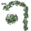Blooming Bouquet Faux Hanging Eucalyptus Vine Leaves Garland Photo Props Homen Decor