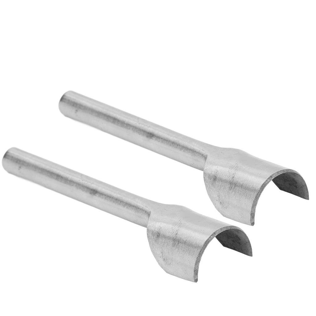 2 st Halvrund Läderskärare Verktygsstål Stans Hantverksverktyg Set Kit för Bältesrem 25 mm