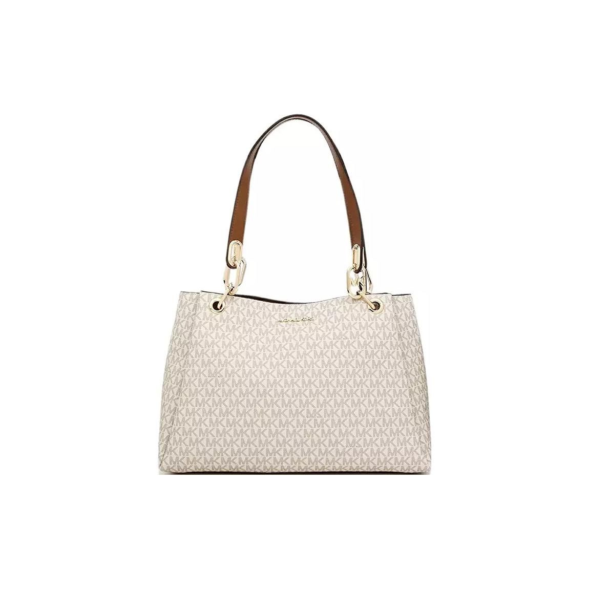 

Michael Kors Logo Print PVC Tote Shoulder Bag Women bags Vanilla-White Acorn-Brown 35H1G9TL9B-VANILLA Basic Set (Bag+Dust Bag)