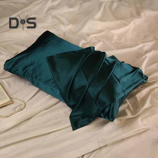 Povlak na polštář z umělého hedvábí Lesklý chladicí povlak na polštář Standardní velikost 20" x 26" Jednobarevný hladký povlak na polštář pro vlasy a pokožku