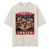 Limited Max Holloway Blessed Retro Washed Tshirts Men Women Violence Aesthetic Oversized Tshirt Summer Tops Streetwear T Shirt