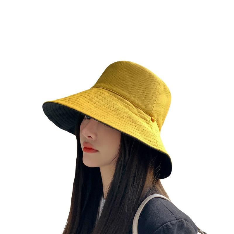 Summer bucket hat women face protection sun protection UV sun hat big along tide women fashion