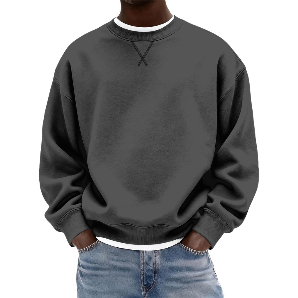 Men's Casual Sports Hoodie Round Neck Long Sleeve Top