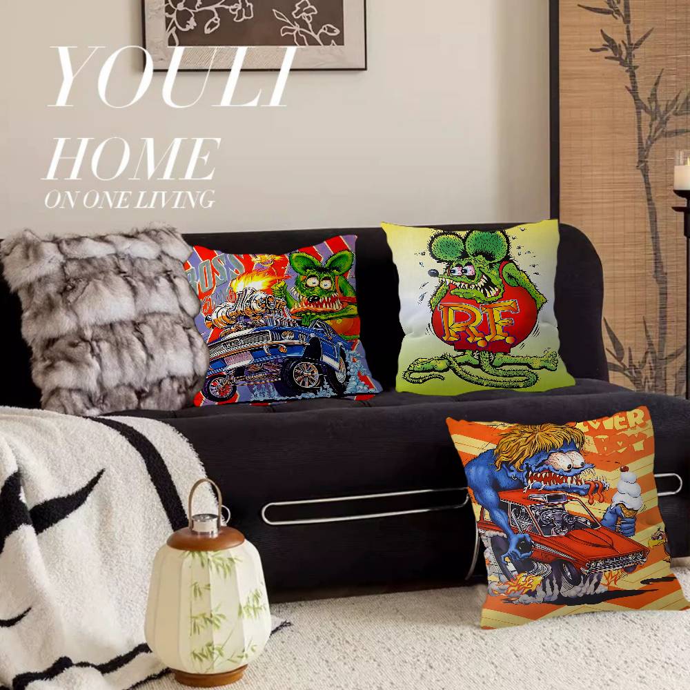Funny R-Rat F-Fink Pillow Gift Home Office Decoration Bedroom Sofa Car Cushion Cover Case 45x45