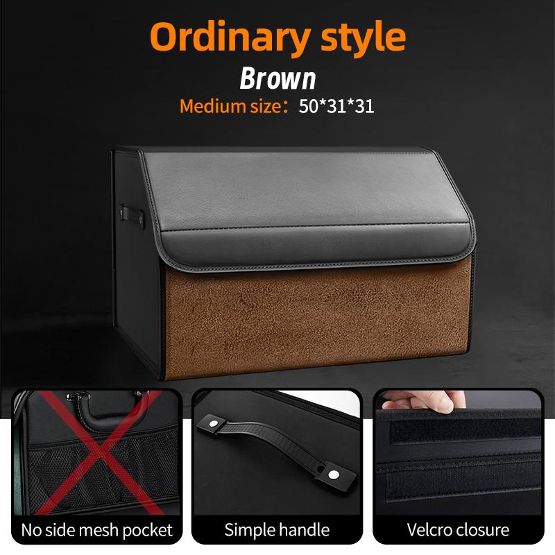 Auto Wildleder Kofferraum Organizer Große Kapazität Leder Faltbare Aufbewahrungsbox Tragbar Multifunktional Werkzeug Organizer Auto Zubehör
