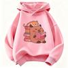 Felpa Carina con Gatto e Capibara che Leggono Libro con Cappuccio Felpa per Bambini con Cappuccio per Ragazzi Ragazze Primavera Felpa Casual