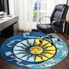 1pc Sun Moon Office Round Area Rug,  Mat Suitable For Office, Under Office Chairs Bedroom Living Room Home Decor, Room Deco