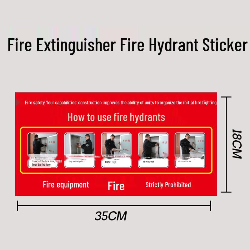 Fire Hydrant Usage Instruction Sticker