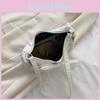 Trendy Canvas Bowknot Handbag For Women With Zipper Closure And Interior Pouch