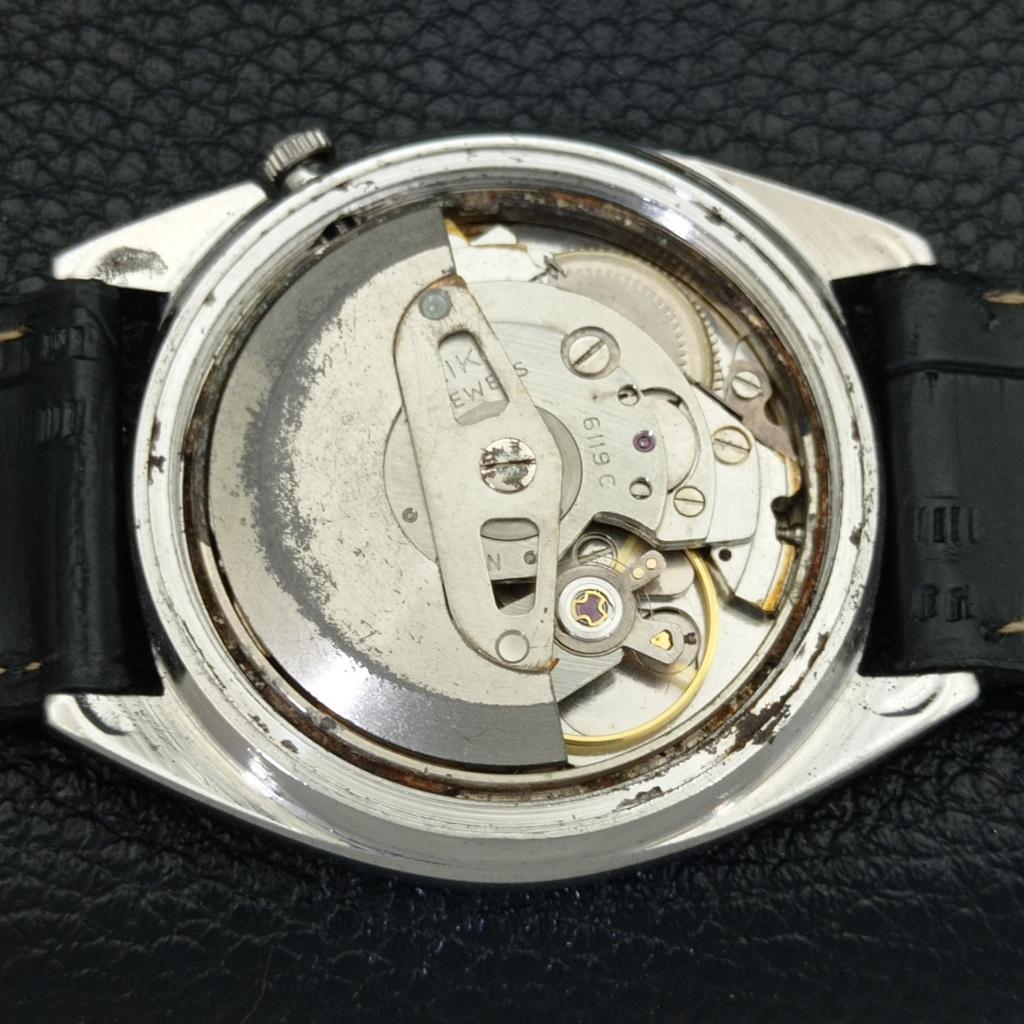 VINTAGE SEIKO 5 AUTOMATIC 6119C JAPAN MENS BLUE COLOR DIAL WATCH A500076-2 R151a-a500076