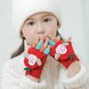 protection Kids Fingerless  Gloves Knitted Gloves Clamshell Half Finger Gloves Winter Warm Mittens