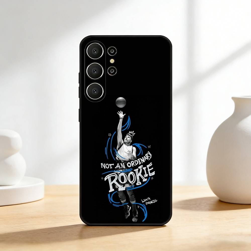 COOL L-Luka Doncic 77 Phone Case For Samsung S26,S25,24,23,22,30,21,10,9,Ultra,Plus,Lite,FE Soft Black Case