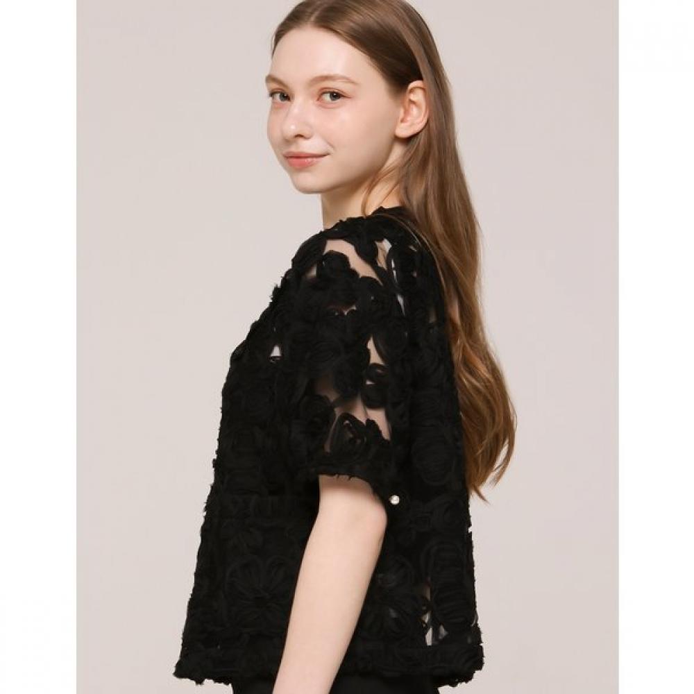 SON JUNG WAN Women S Flower Lace Short Sleeve Jacket Zdj6262051