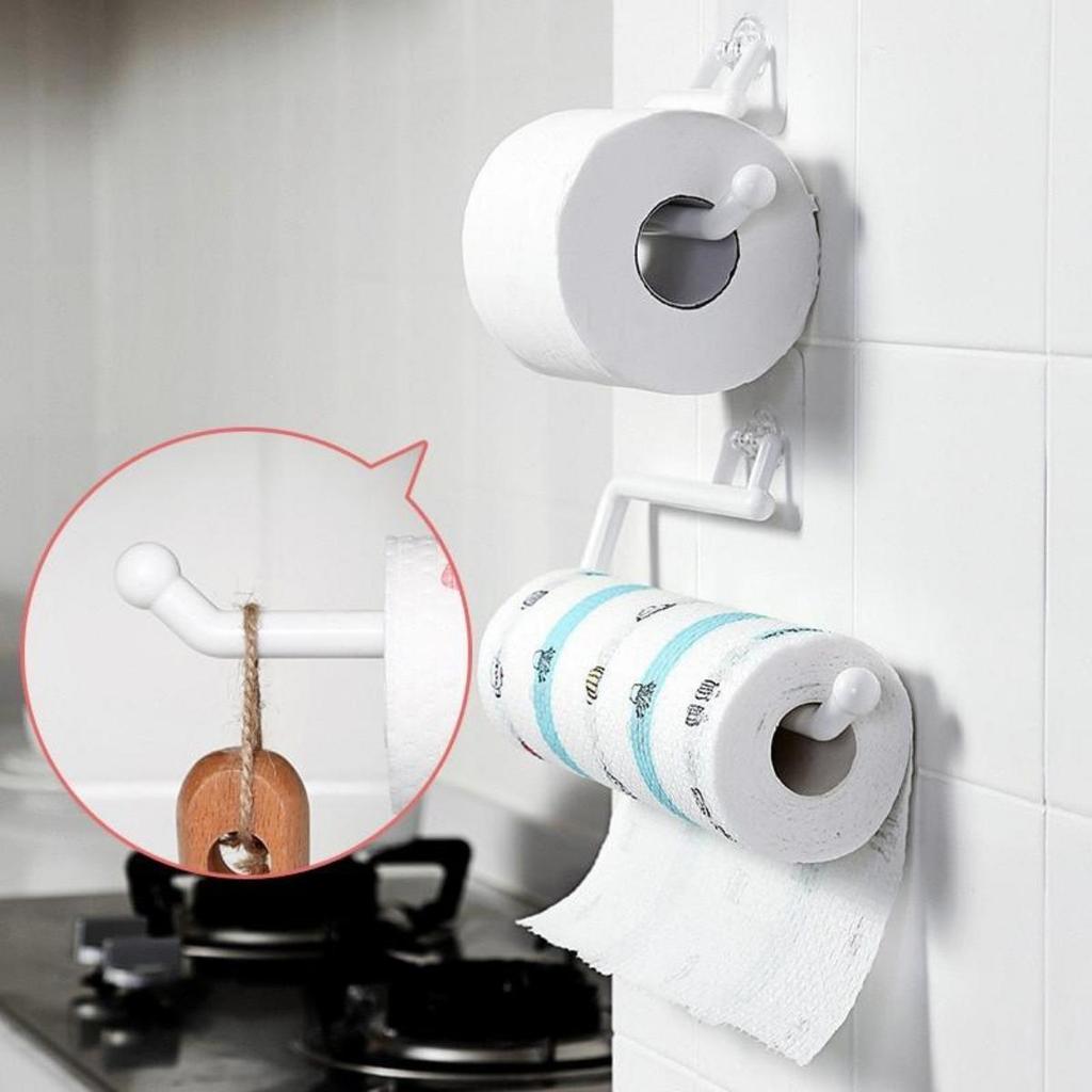Keukenpapierrolhouder Handdoekhangerrek Barkast Rag Hangende houder Badkamerorganisator Plank Toiletpapierhouders