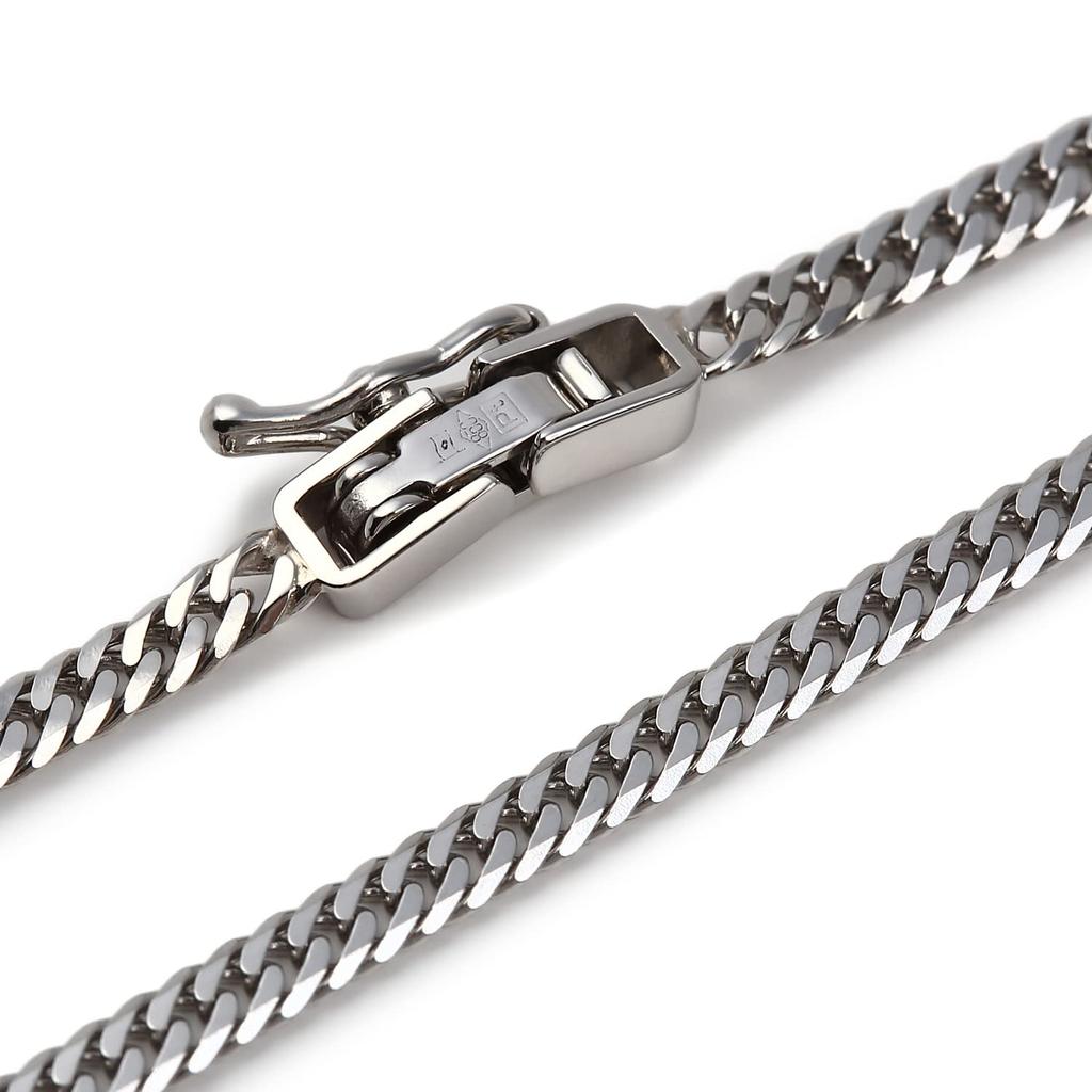 Goods Kihei Anklet Platinum Double 5g 23cm Nakatome Chain Mint Certification Mark Engraved Pt850 Gold [Happy Shop] 6-sided Men's Women's