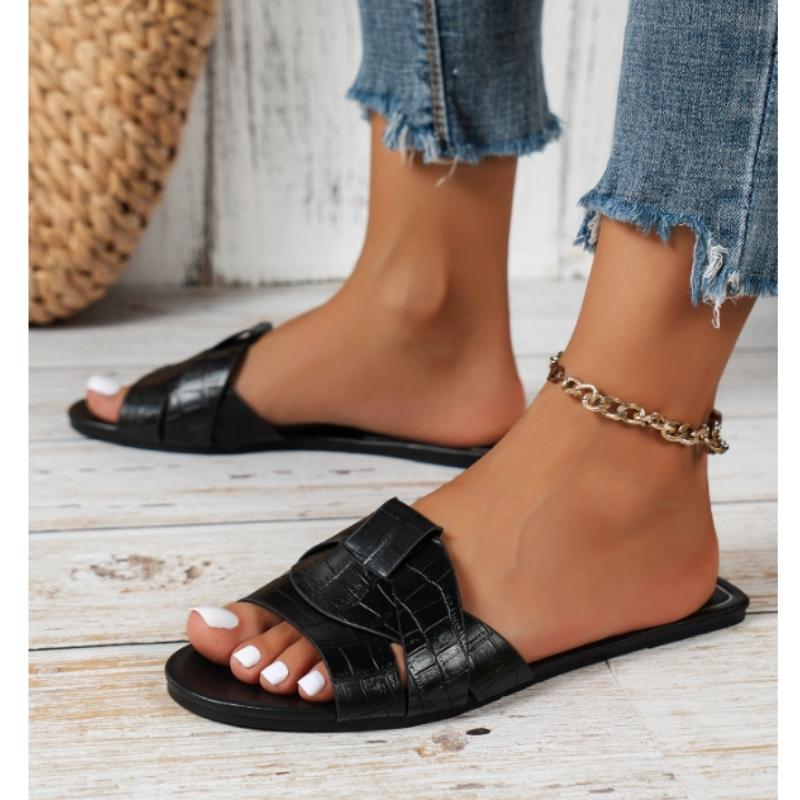 Nová móda Pantofle Ženy Sexy ploché sandály Ležérní Dámské Sand Beach Pantofle Elegantní Pantofle Fish Mouth Pantofle Dámské