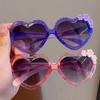 Girls Boys Love Heart Sunglasses Outdoor Sun Protection Children Lovely Flower Vintage Sun Glasses Classic Kids Eyewear Uv400
