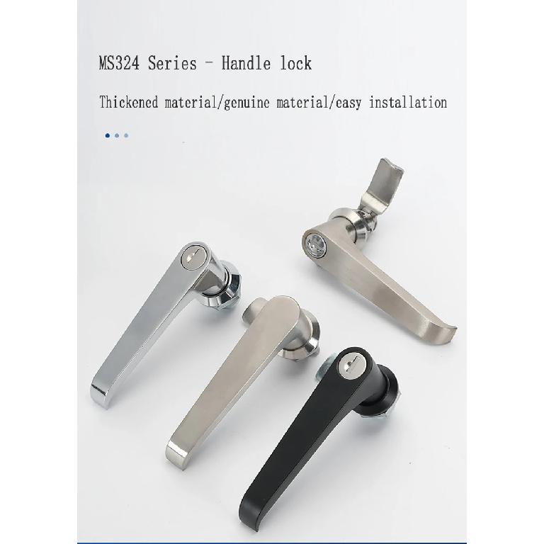 1PCS MS324-1-2 Switch Cabinet Door Latch Lock 304 Stainless Steel L-Type Switch Cabinet Door Handle Lock Hardware Accessories