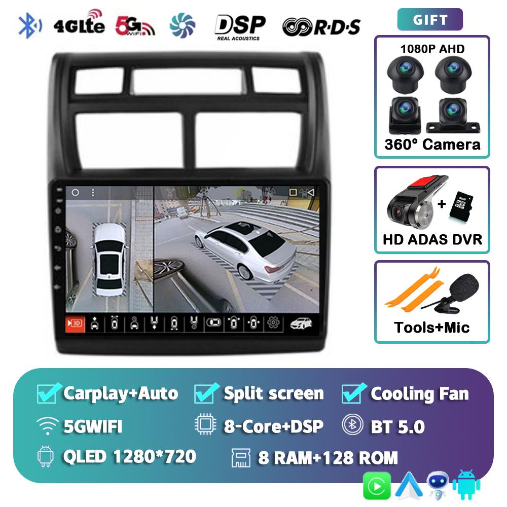 

Android 14 Carplay Auto Для Kia Sportage 2007 - 2012 Автомагнітола Мультимедійна стереосистема Камера 360 Штучний інтелект Голосова навігація Відео DVD