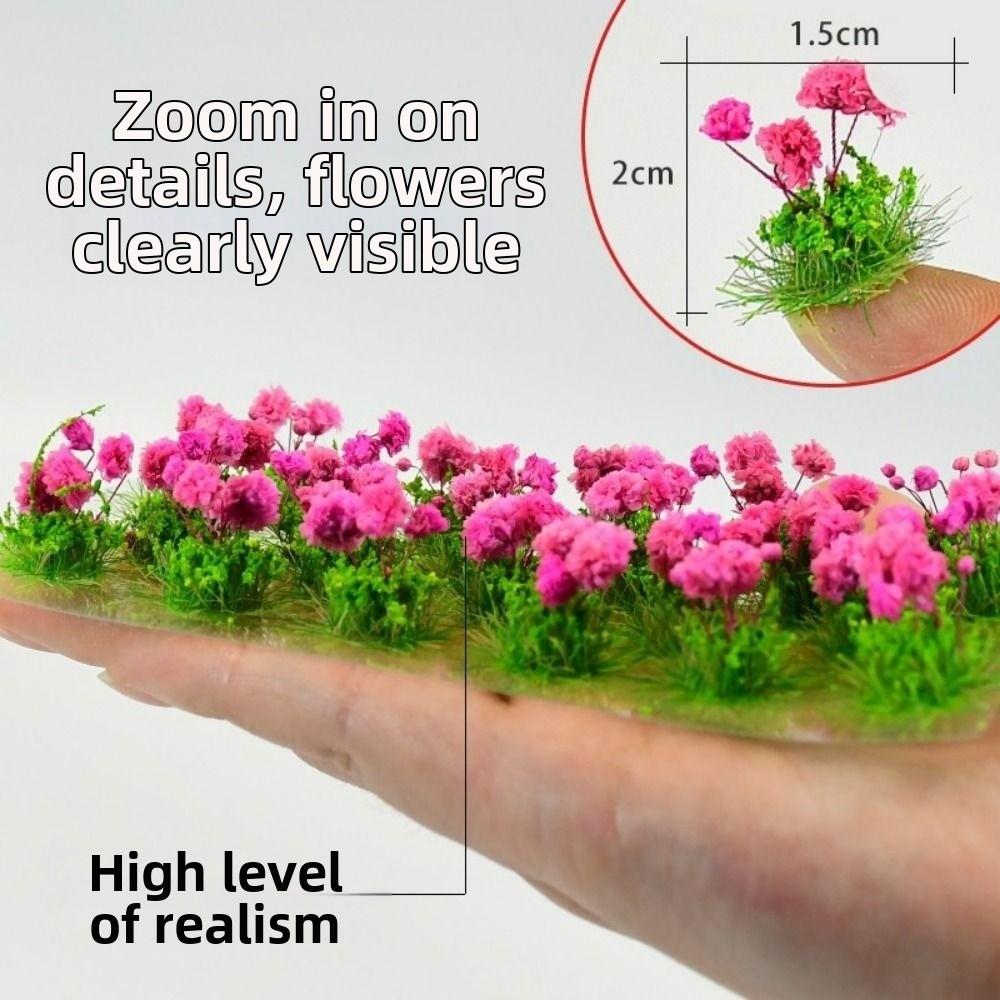 22pcs/set Multicolors DIY Miniature Garden Decor Plastic Landscape Wargame Grass Tufts