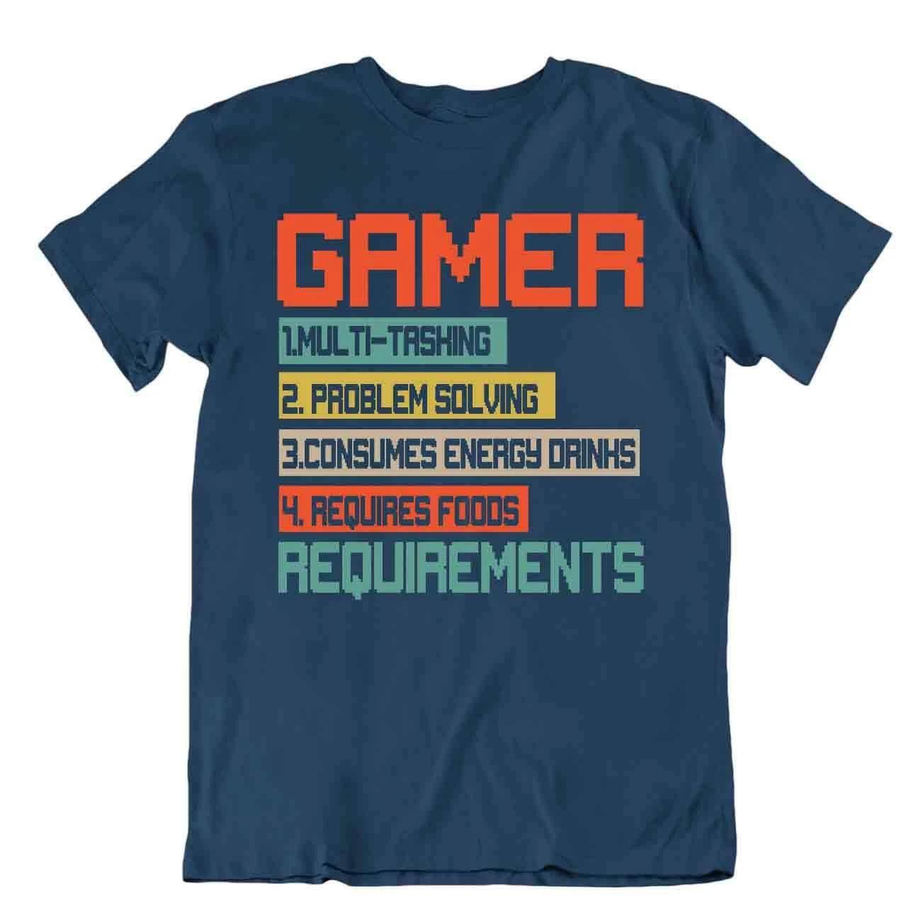 Gamer Definition Tshirt Requirements Humor Shirt Novelty Science Tee 3XL