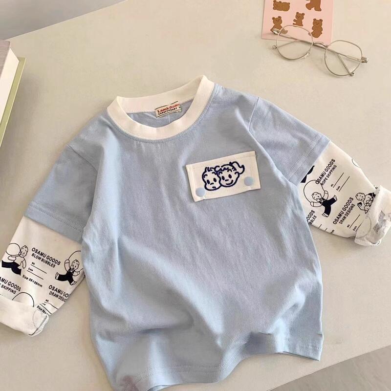 Kids Spring Autumn Plaid Patchwork Jacket for Boys and Girls 90