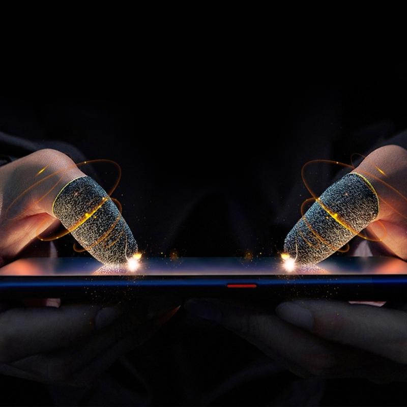 5 Pairs Finger Sleeves Thumb Fingertip Cover Breathable Anti Slip Finger Gloves for Mobile Games Sweatproof Thumb Sleeve