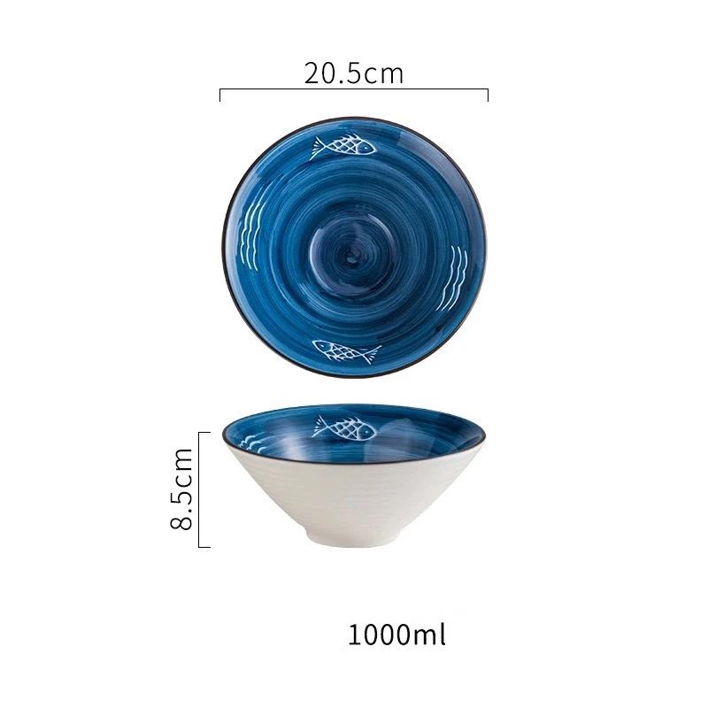 Japanese Style Ceramic Soup Bowl – Large Ramen & Noodle Bowl for Home & Restaurant