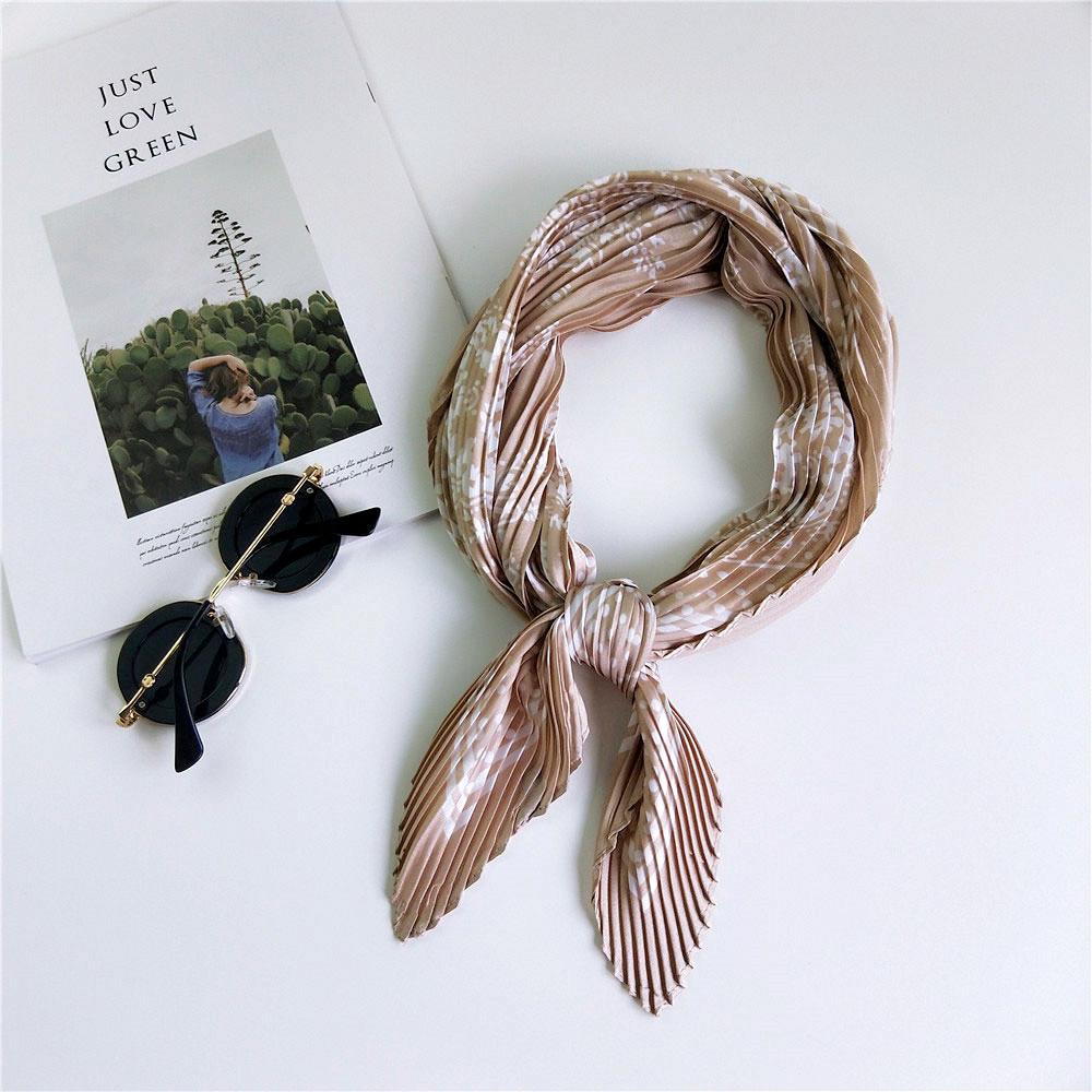 Decorative Simple Texture Silk Scarf Women'S New Style Spring And Autumn Summer Fashion Versatile Headscarf Work Scarf