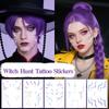 Kpop Demon HUNTERIX Tattoo Stickers Sajaa Boys Dark Cosplay Body Tattoo Stickers Set Kid Birthday Party Gifts Cosplay Props
