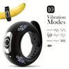 1pc Adjustable Penis Ring Vibrating Rings 10 Modes Powerful Vibration Delayed Ejaculation Cock Ring Waterproof Double Motor Cock Ring Couples Vibrator