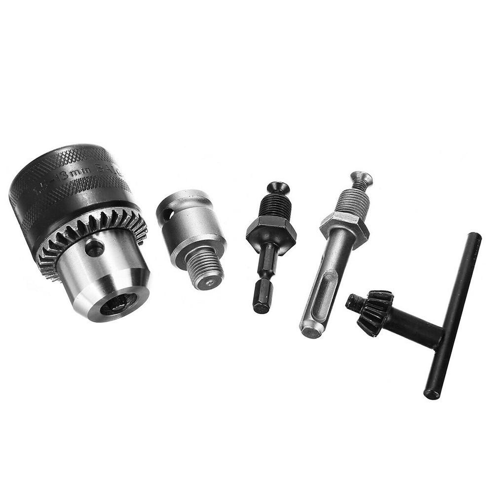 

1.5-13mm Drill Chuck 5Pcs Adapter Duty Hammer Heavy