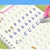 Reusable Handwriting Practice Book Copybook for Kids Reusable Writing Practice Notebook with Fading Ink Pen Grip Helper Spiral Binding for 3-8 Years O