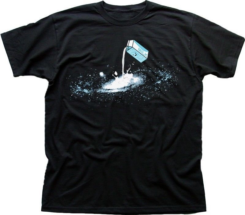 Milky Way Galaxy Space Nasa spaceman black t-shirt 9368 S