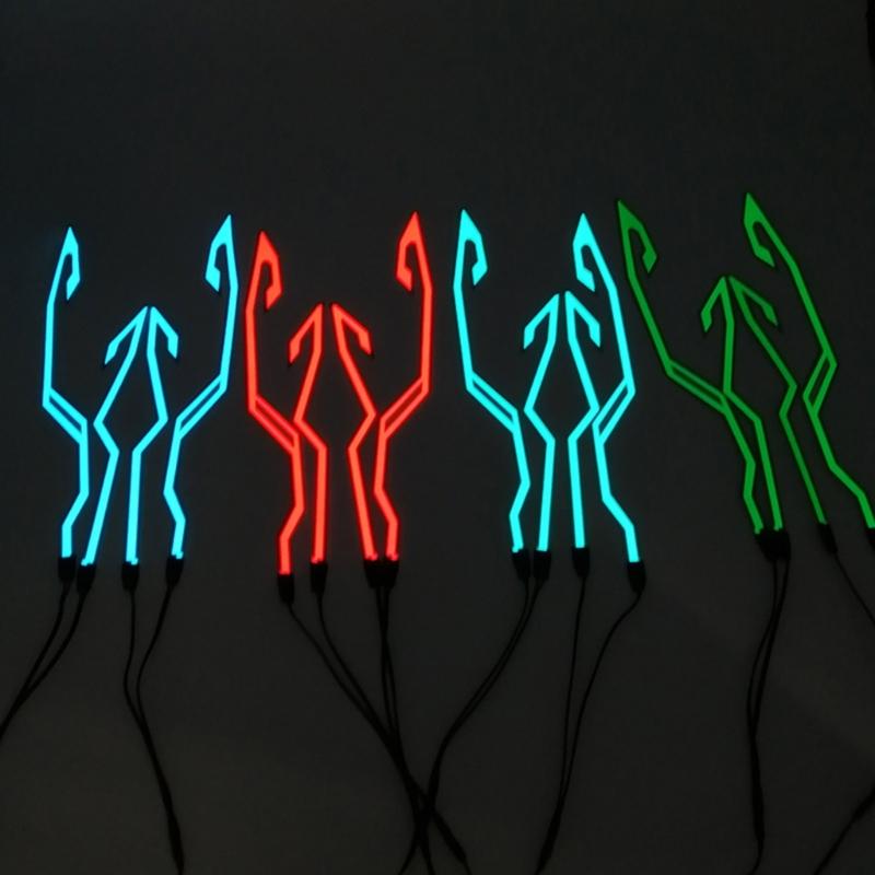 Helma Svítící Samolepka Studené Světlo Mod Kit Světlo na Motocyklovou Helmu Signál pro Jízdu