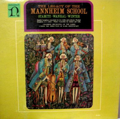 LP Record CARL STAMITZ ? JOHANN BAPTIST VANHA - Legacy Of The Mannheim School H71014 Nonesuch 1964 US Classical Used